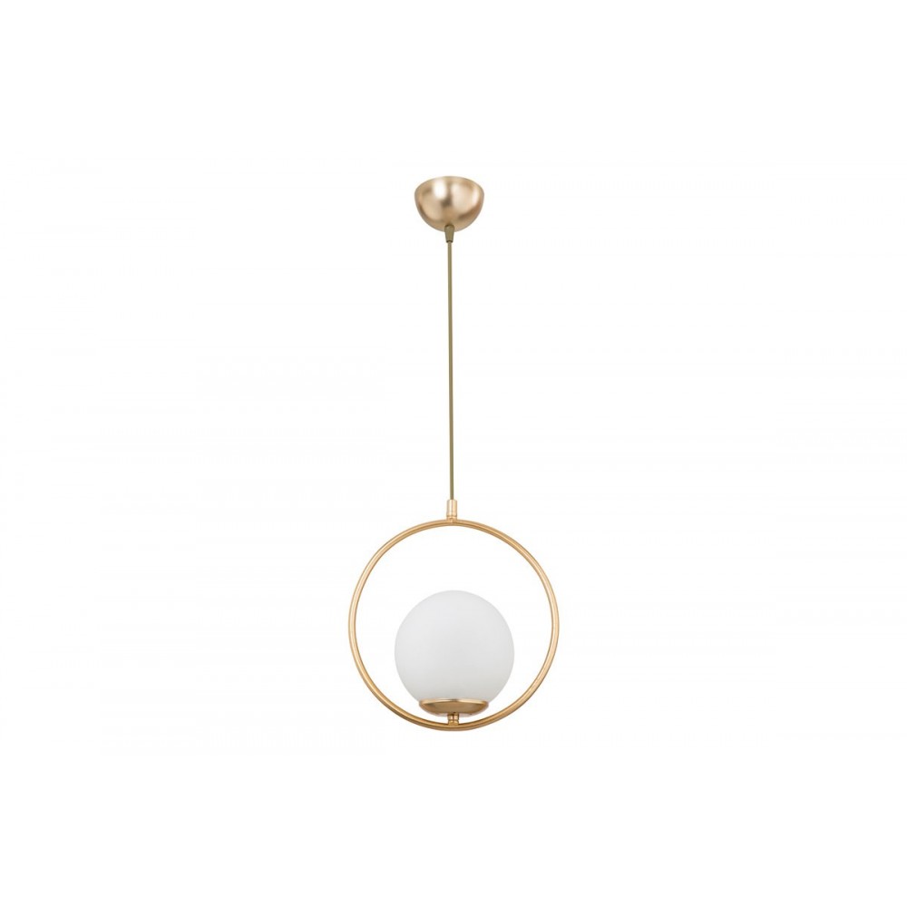 Φωτιστικό οροφής μονόφωτο "PWL-1193" από μέταλλο σε χρυσό χρώμα Φ26x75