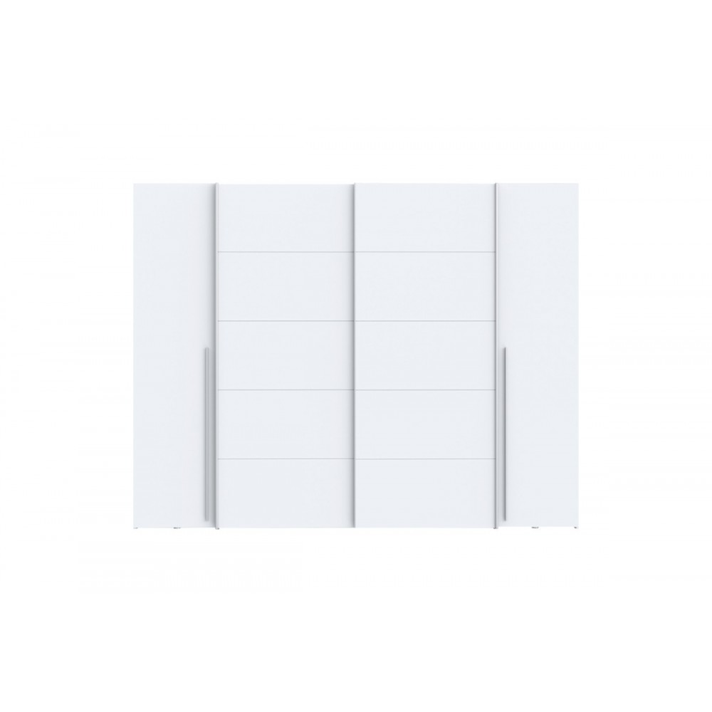 Ντουλάπα "VERZO" τετράφυλλη σε λευκό χρώμα 270.5x61x210.5