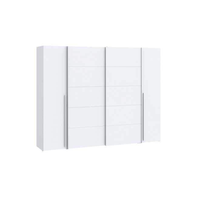 Ντουλάπα "VERZO" τετράφυλλη σε λευκό χρώμα 270.5x61x210.5
