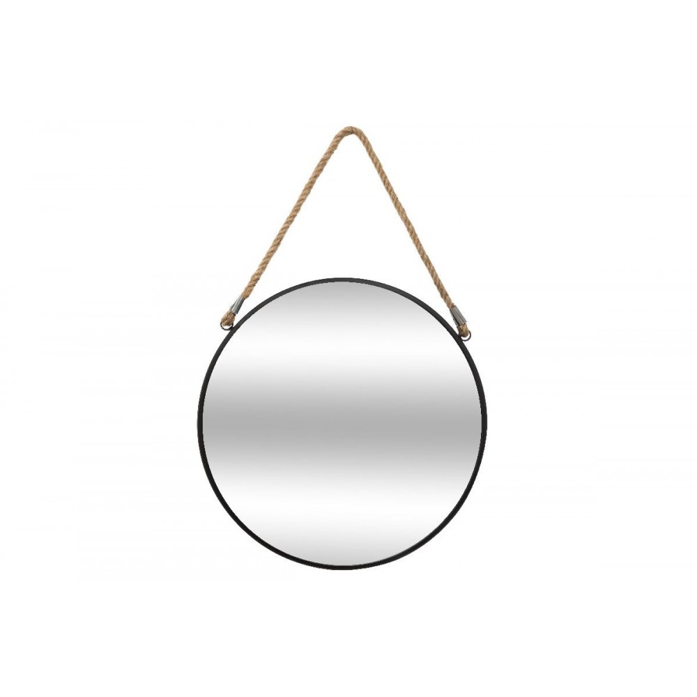 Καθρέφτης "PWD-0084" από μέταλλο/γυαλί σε μαύρο χρώμα 55x3x55