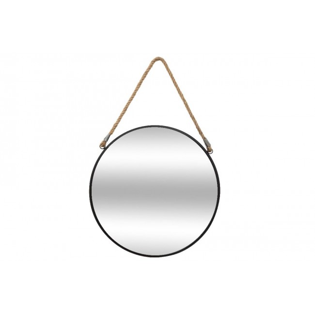 Καθρέφτης "PWD-0084" από μέταλλο/γυαλί σε μαύρο χρώμα 55x3x55