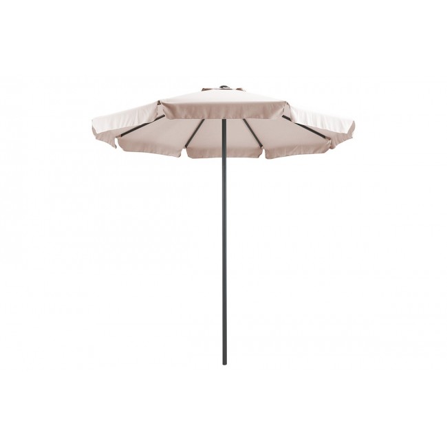 Ομπρέλα κήπου "MONGO" από μέταλλο/ύφασμα σε μπεζ/ανθρακί χρώμα Φ2.3m