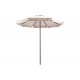 Ομπρέλα κήπου "MONGO" από μέταλλο/ύφασμα σε μπεζ/ανθρακί χρώμα Φ2.3m