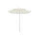 Ομπρέλα κήπου "MONGO" από μέταλλο/ύφασμα σε λευκό/εκρού χρώμα Φ2.3m