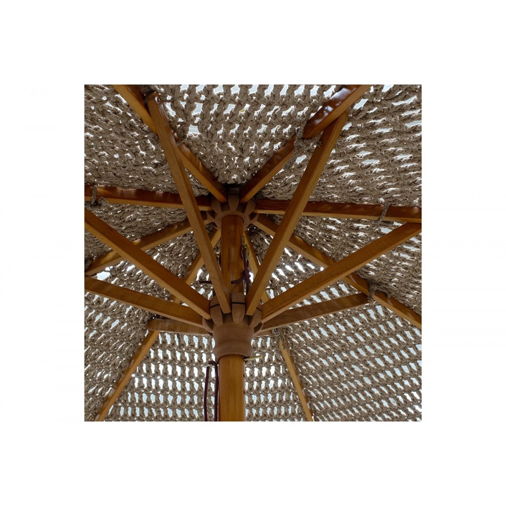 Ομπρέλα κήπου "RENNY" από ξύλο/ύφασμα σε μπεζ χρώμα Φ2.5m