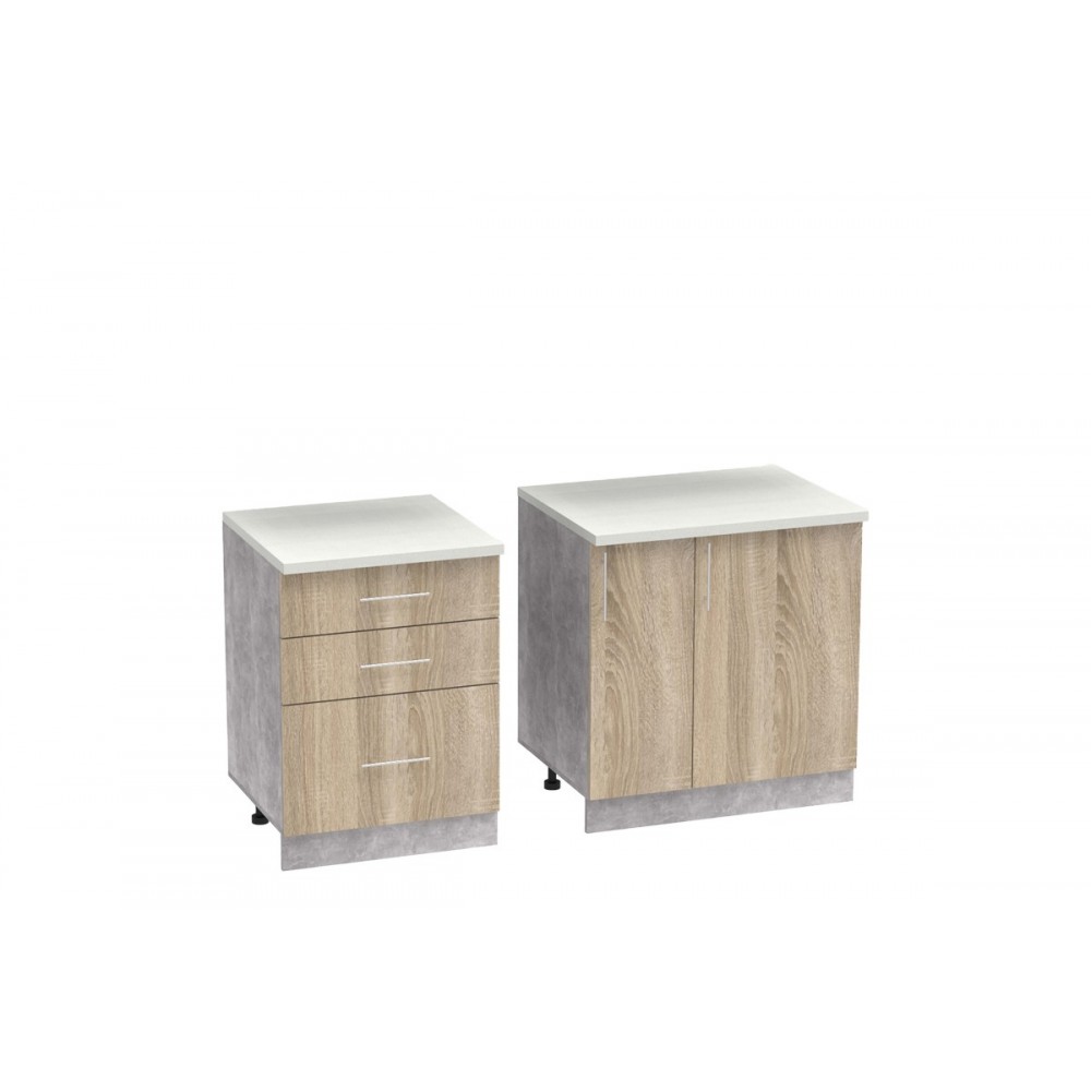 Σύνθεση κουζίνας "FESTA III" σε σονόμα χρώμα 140x60x85