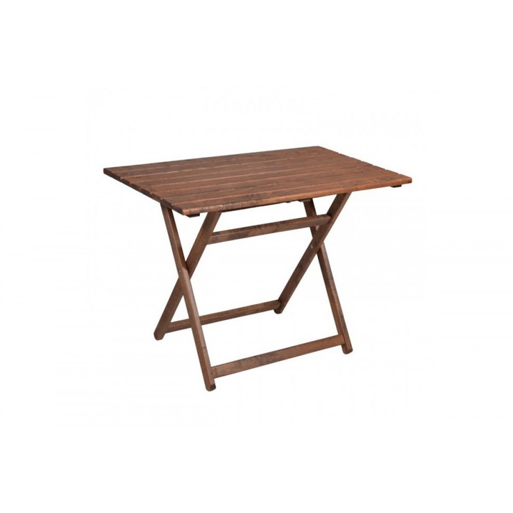 Σετ κήπου 5τμχ "RETTO" από ξύλο/πανί σε καρυδί/φραπέ χρώμα 100x60x71