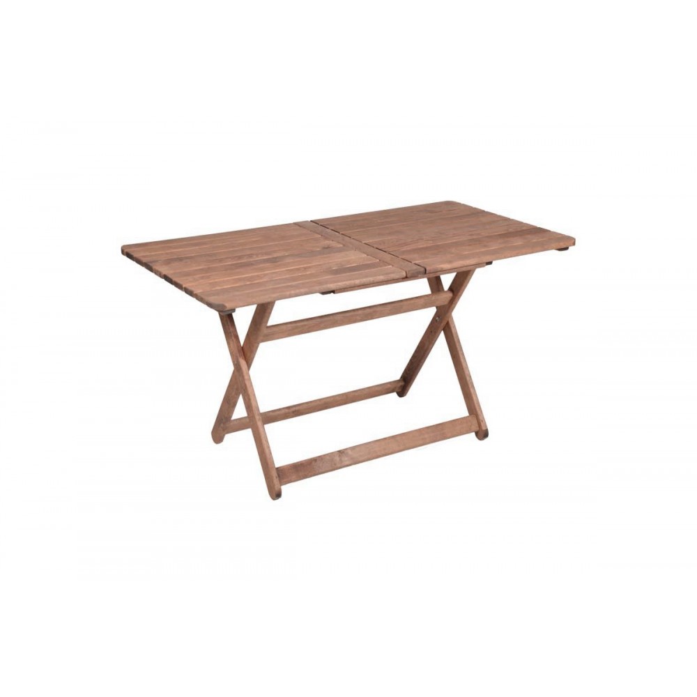 Σετ κήπου 5τμχ "RETTO" από ξύλο/πανί σε καρυδί/ανθρακί χρώμα 120x75x71