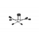 Φωτιστικό οροφής εξάφωτο "PWL-1122" από μέταλλο σε μαύρο χρώμα Φ61x25