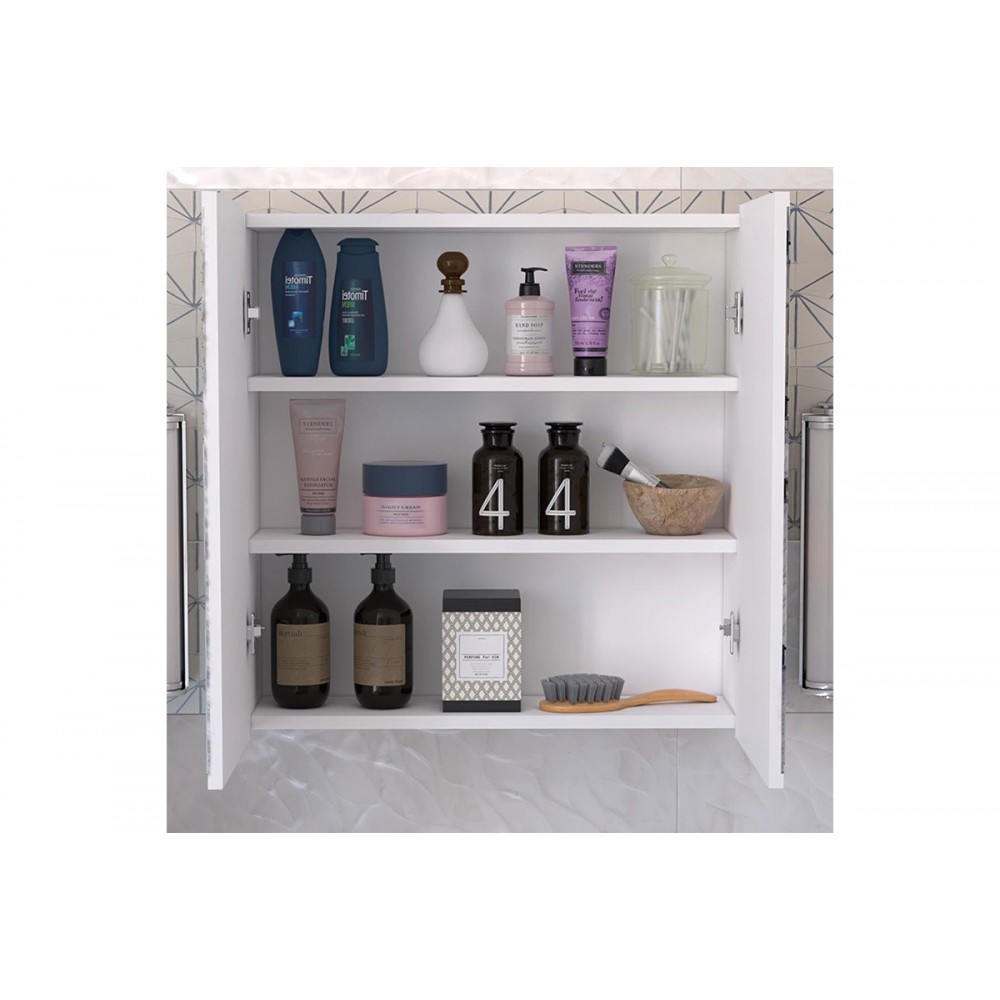 Καθρέπτης μπάνιου "POLIANA" σε λευκό χρώμα 70x17x70