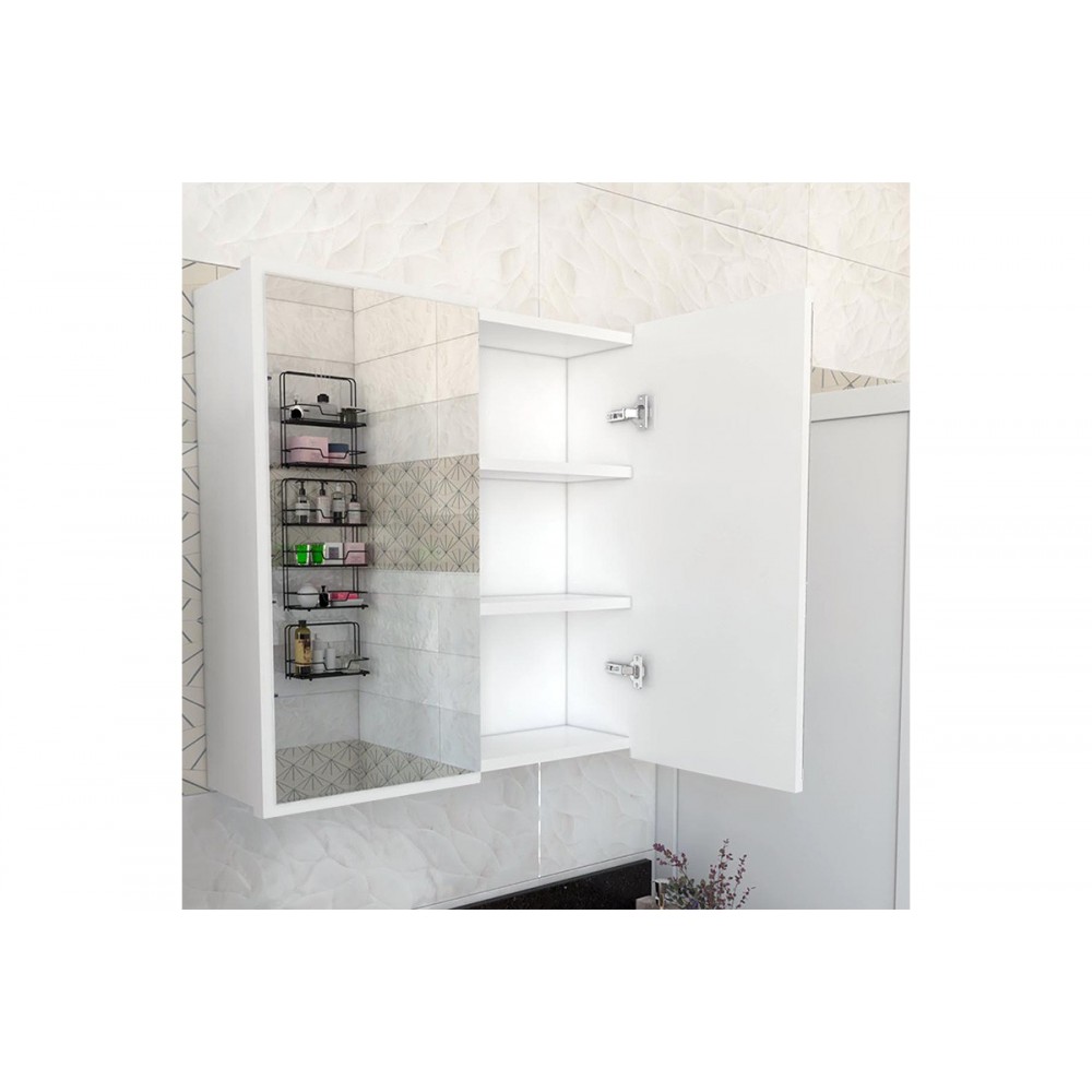 Καθρέπτης μπάνιου "POLIANA" σε λευκό χρώμα 70x17x70