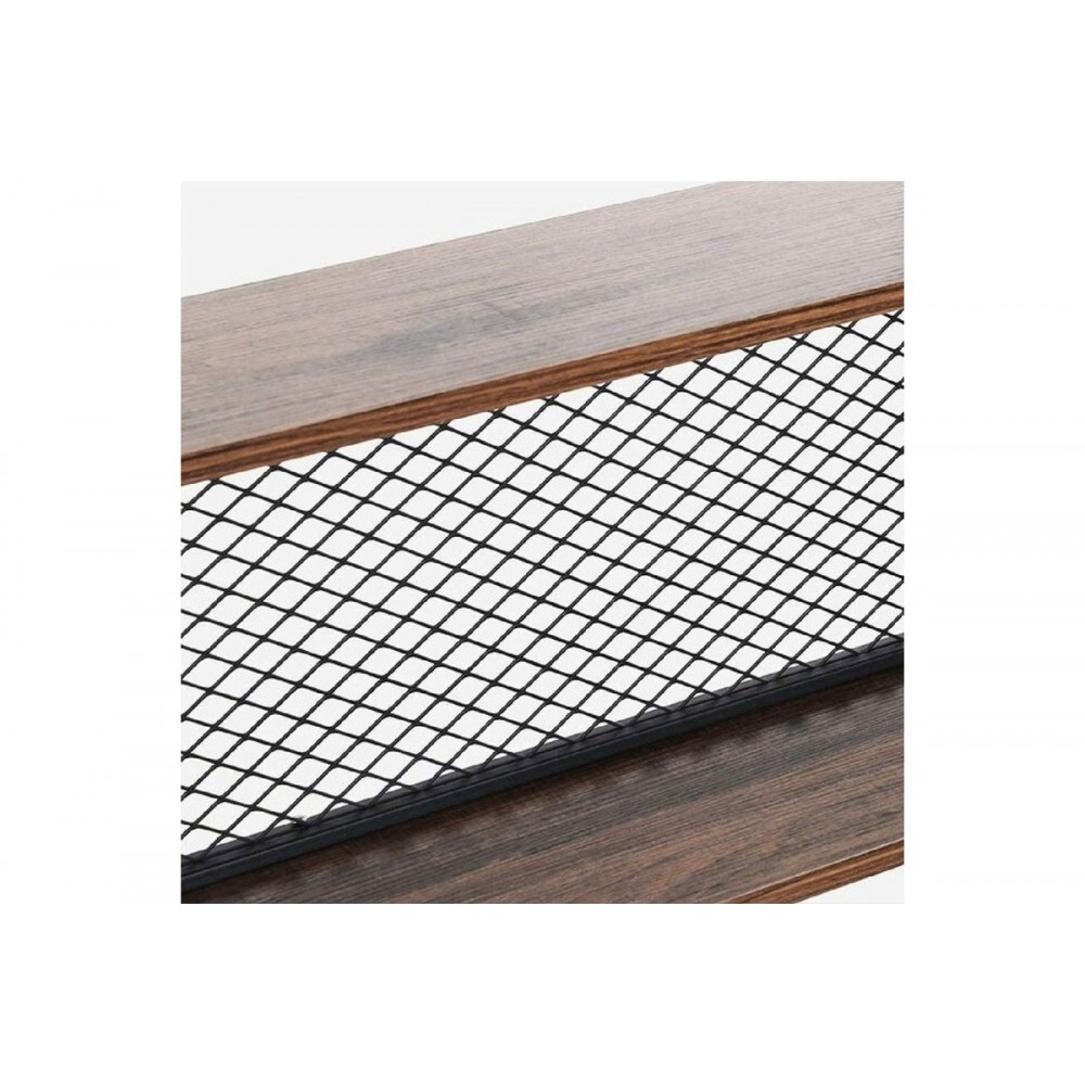 Βιβλιοθήκη "FIFER" σε καρυδί/μαύρο χρώμα 120x27x185