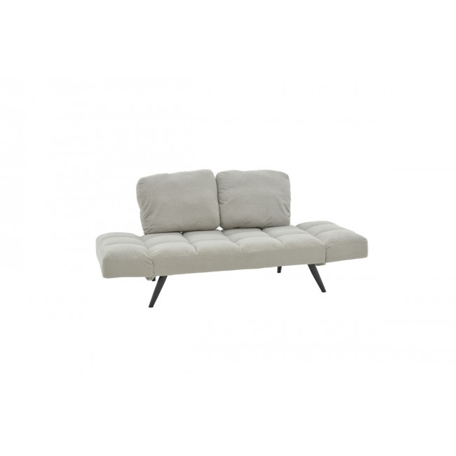 Καναπές κρεβάτι "JACKIE" τριθέσιος από ύφασμα/μέταλλο σε γκρι/μαύρο χρώμα 190x80x74