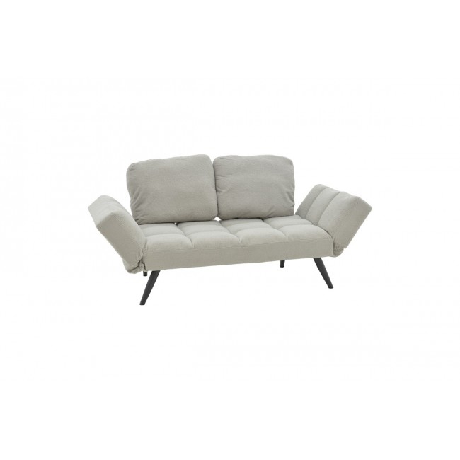 Καναπές κρεβάτι "JACKIE" τριθέσιος από ύφασμα/μέταλλο σε γκρι/μαύρο χρώμα 190x80x74