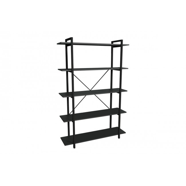 Βιβλιοθήκη "RESON" σε ανθρακί/μαύρο χρώμα 120x34x180