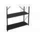 Βιβλιοθήκη "TIKILMO" σε ανθρακί/μαύρο χρώμα 88x34x180