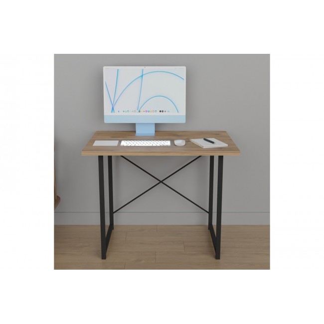 Γραφείο εργασίας "USTANDO" σε oak/μαύρο χρώμα 90x60x72