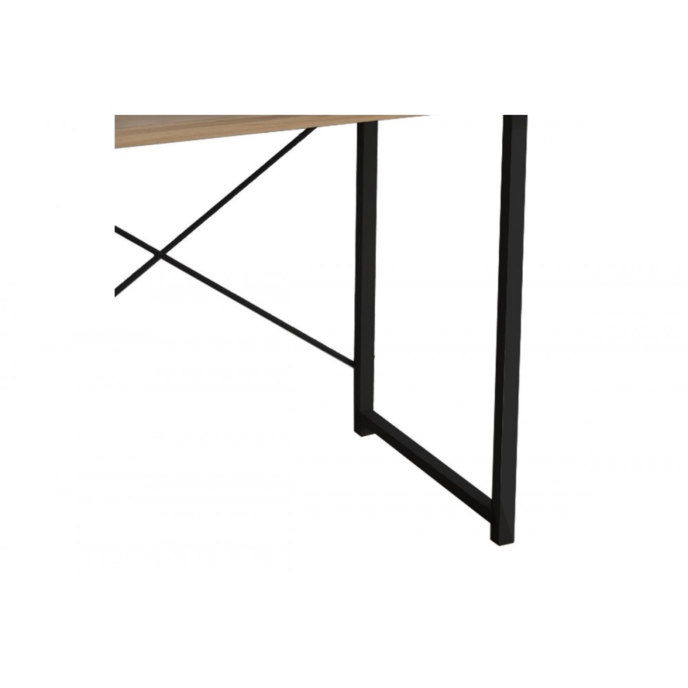 Γραφείο εργασίας "USTANDO" σε oak/μαύρο χρώμα 90x60x72