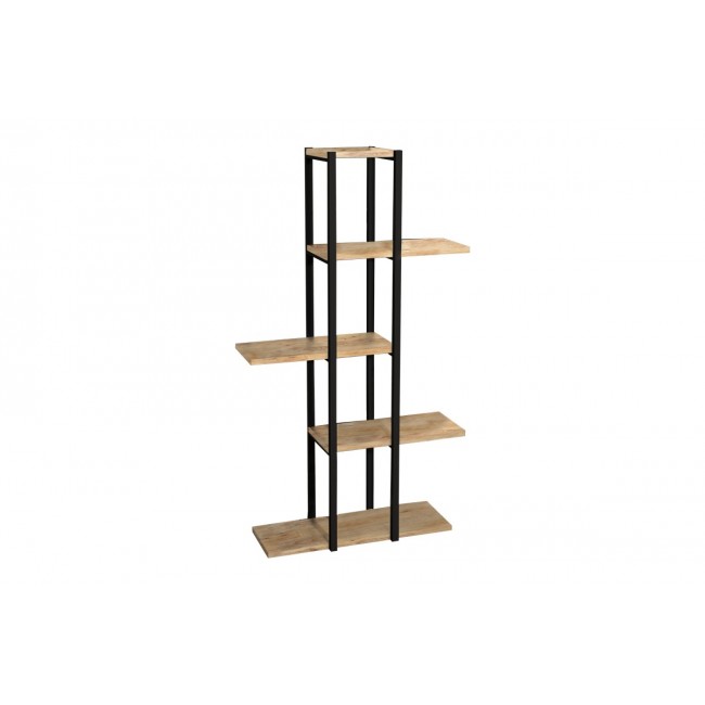 Επιδαπέδια ραφιέρα "PLOKO" σε oak/μαύρο χρώμα 60x24x110