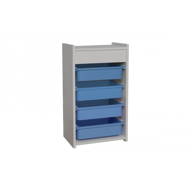 Συρταριέρα με καλάθια "TOYLI" σε λευκό/μπλε χρώμα 45x30x78