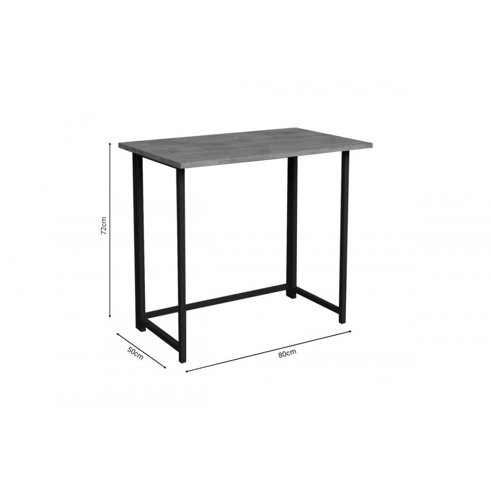 Γραφείο εργασίας "THOX" πτυσσόμενο σε oak/μαύρο χρώμα 80x50x72