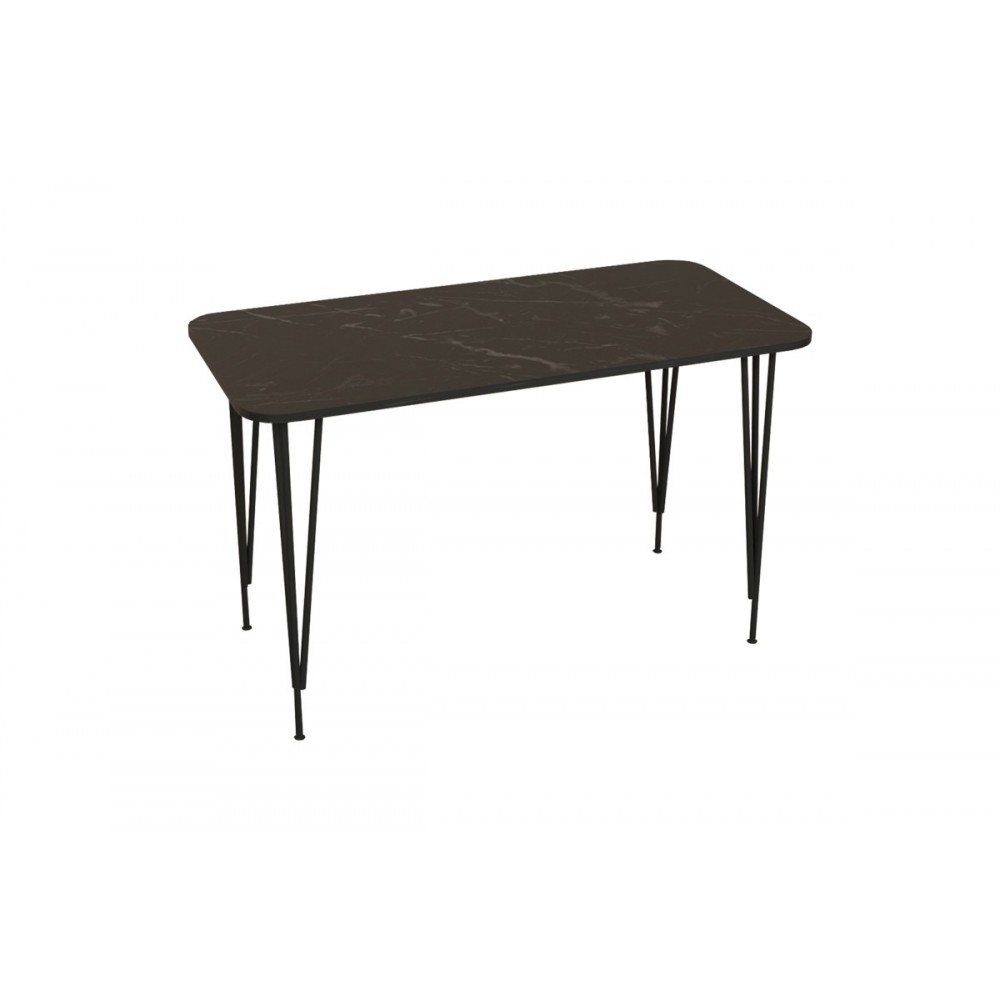 Τραπέζι "POLKAN" σε χρώμα μαύρο μαρμάρου 120x60x73