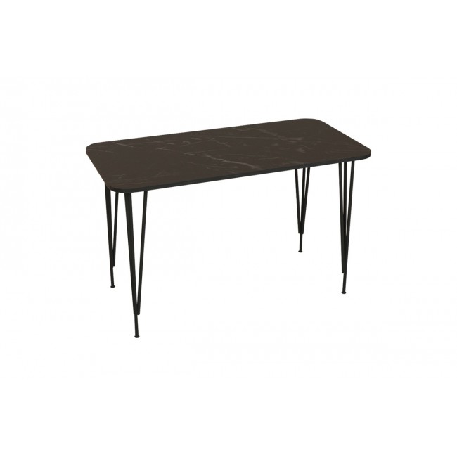 Τραπέζι "POLKAN" σε χρώμα μαύρο μαρμάρου 120x60x73