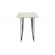 Τραπέζι "POLKAN" σε χρώμα λευκό μαρμάρου/μαύρο 120x60x73