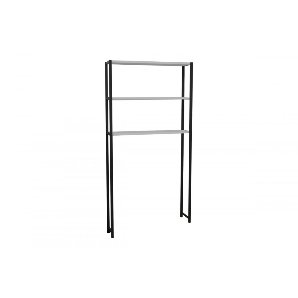 Έπιπλο πλυντηρίου "BOTHY" σε λευκό/μαύρο χρώμα 70x21x150