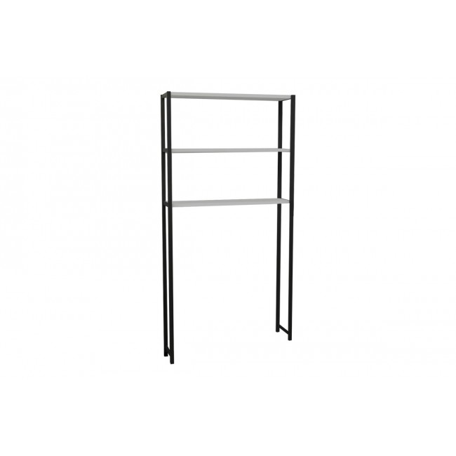 Έπιπλο πλυντηρίου "BOTHY" σε λευκό/μαύρο χρώμα 70x21x150