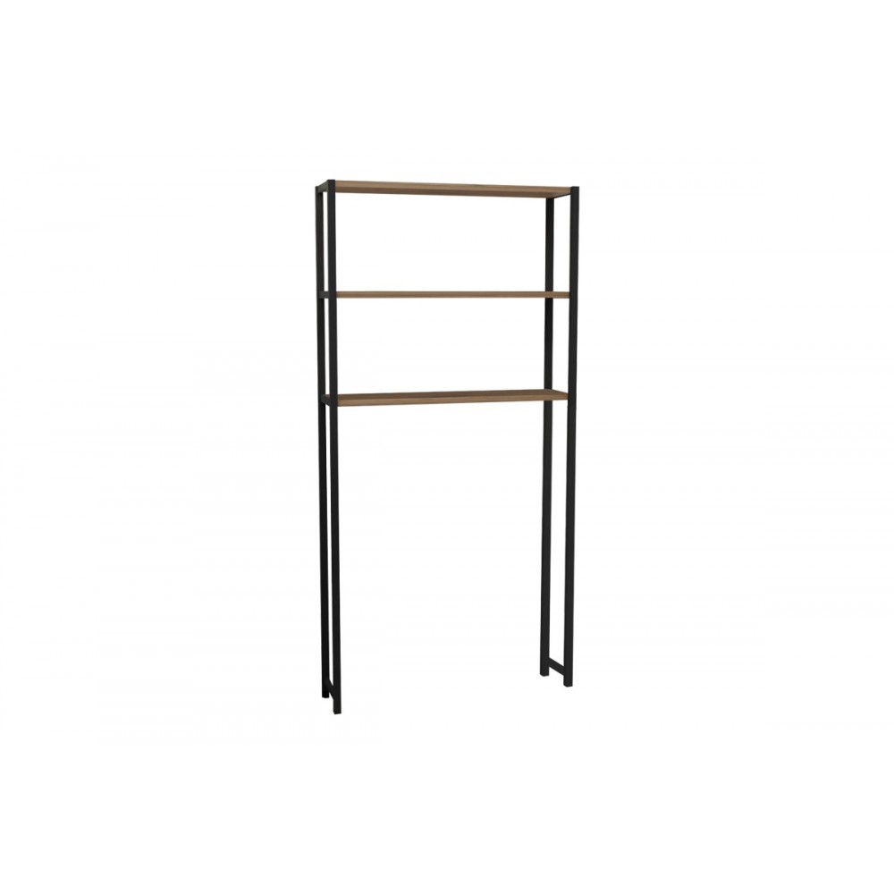 Έπιπλο πλυντηρίου "BOTHY" σε oak/μαύρο χρώμα 70x21x150