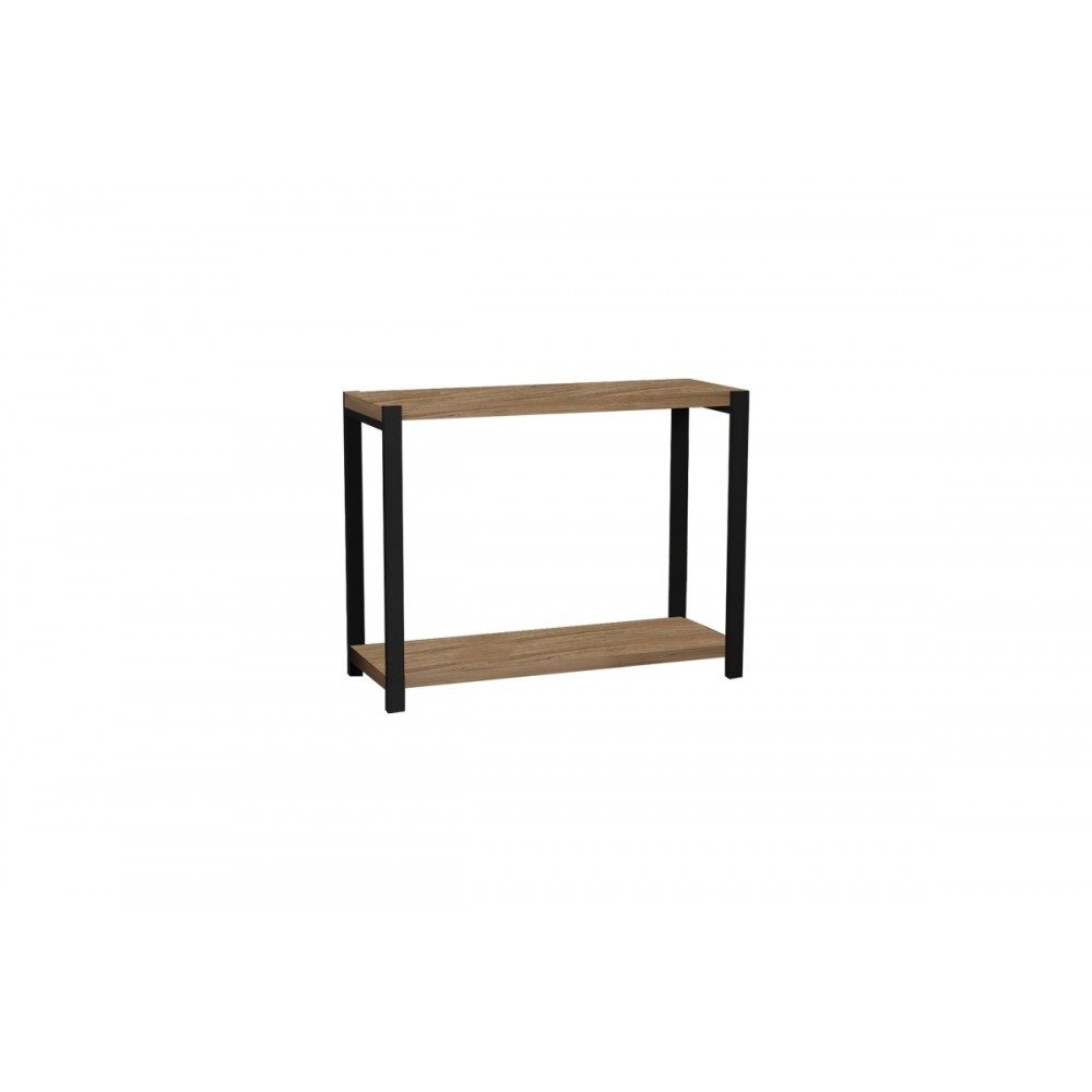 Επιτραπέζια ραφιέρα "LERF" σε oak/μαύρο χρώμα 45x17x35