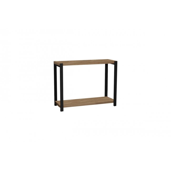 Επιτραπέζια ραφιέρα "LERF" σε oak/μαύρο χρώμα 45x17x35