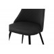 Καρέκλα "GISELLE" από βελούδο σε μαύρο χρώμα 52x51x82