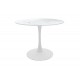 Τραπέζι "BALOU I" από MDF σε λευκό χρώμα μαρμάρου Φ120x75
