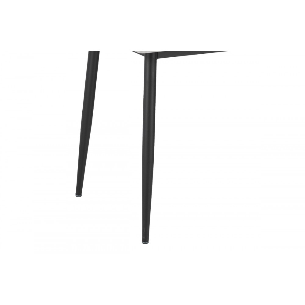 Τραπέζι "GUSTAS" από sintered stone/μέταλλο σε γκρι μαρμάρου/μαύρο χρώμα 160x90x75