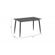 Τραπέζι "GUSTAS" από sintered stone/μέταλλο σε γκρι μαρμάρου/μαύρο χρώμα 160x90x75