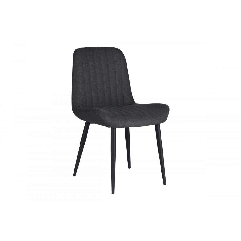 Καρέκλα "VERSA" από ύφασμα/μέταλλο σε ανθρακί/μαύρο χρώμα 54x63.5x84
