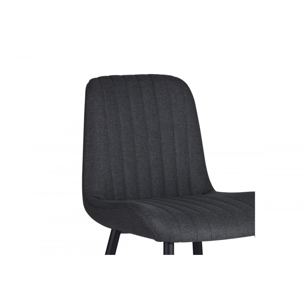 Καρέκλα "VERSA" από ύφασμα/μέταλλο σε ανθρακί/μαύρο χρώμα 54x63.5x84
