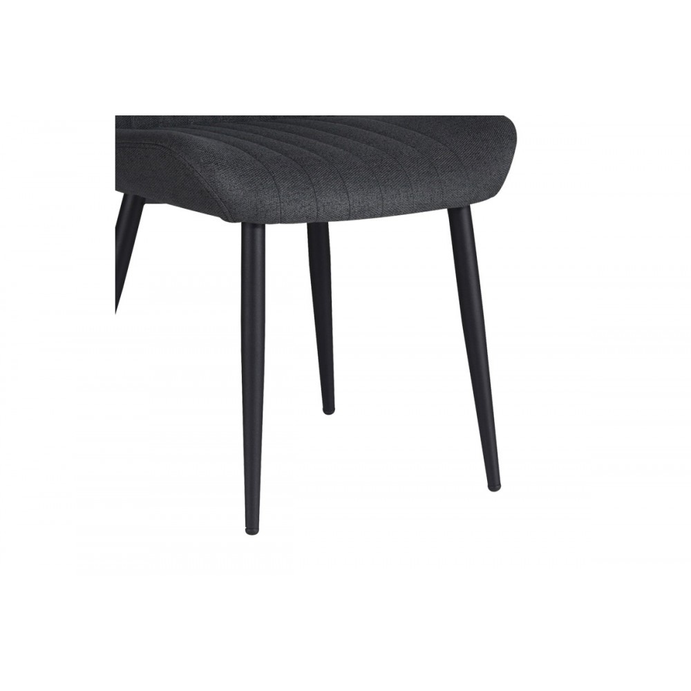 Καρέκλα "VERSA" από ύφασμα/μέταλλο σε ανθρακί/μαύρο χρώμα 54x63.5x84