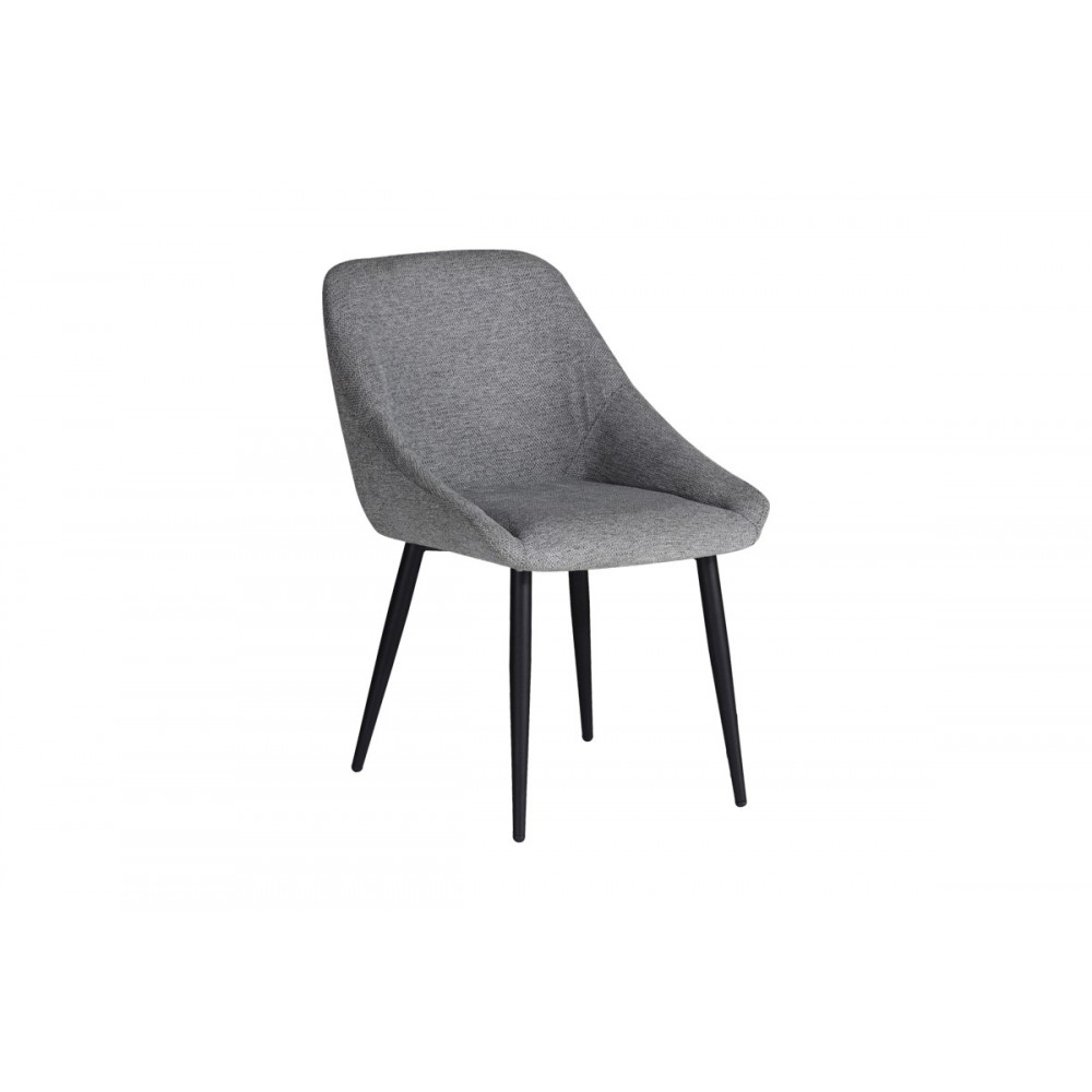 Καρέκλα "PUTOS" από ύφασμα/μέταλλο σε γκρι/μαύρο χρώμα 56x63.5x82