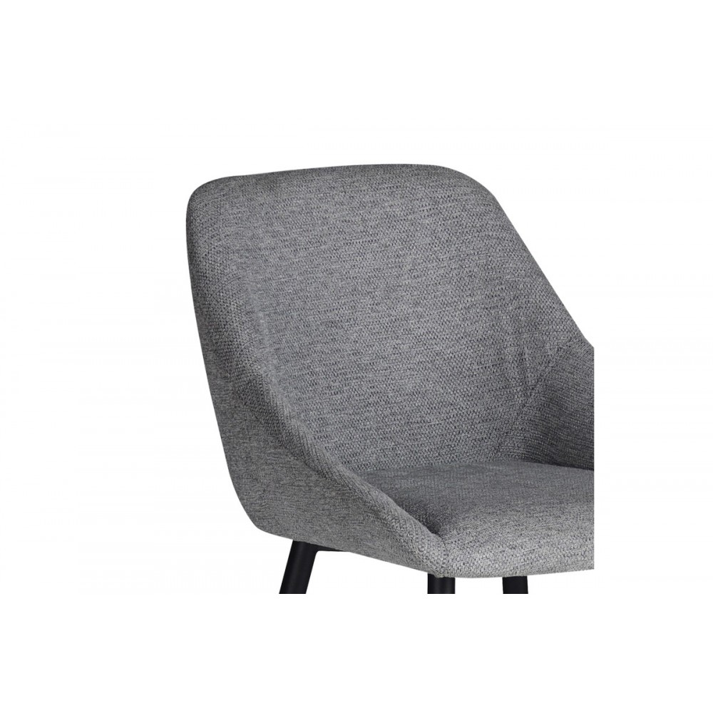 Καρέκλα "PUTOS" από ύφασμα/μέταλλο σε γκρι/μαύρο χρώμα 56x63.5x82