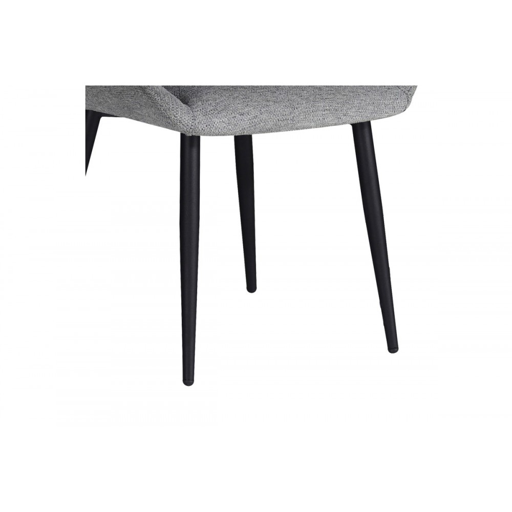 Καρέκλα "PUTOS" από ύφασμα/μέταλλο σε γκρι/μαύρο χρώμα 56x63.5x82