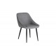 Καρέκλα "PUTOS" από ύφασμα/μέταλλο σε γκρι/μαύρο χρώμα 56x63.5x82