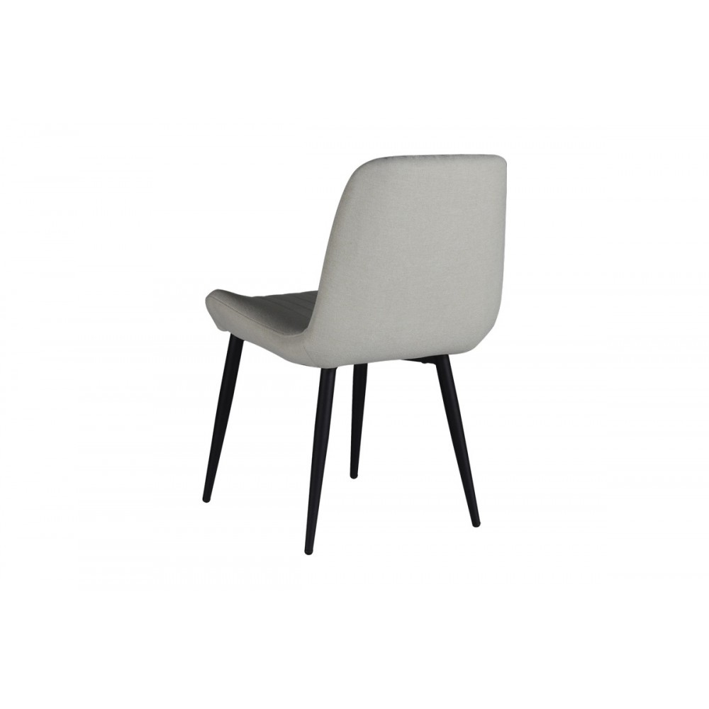 Καρέκλα "VERSA" από ύφασμα/μέταλλο σε εκρού/μαύρο χρώμα 54x63.5x84