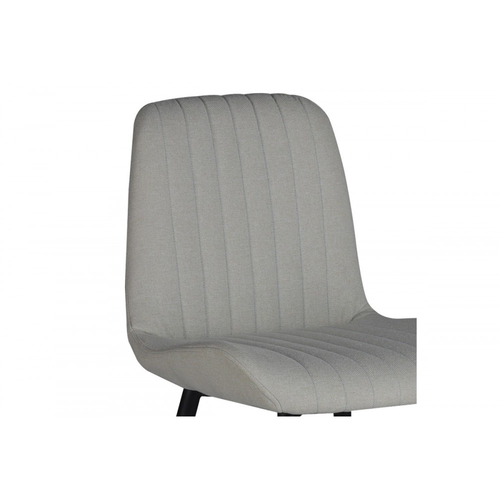 Καρέκλα "VERSA" από ύφασμα/μέταλλο σε εκρού/μαύρο χρώμα 54x63.5x84