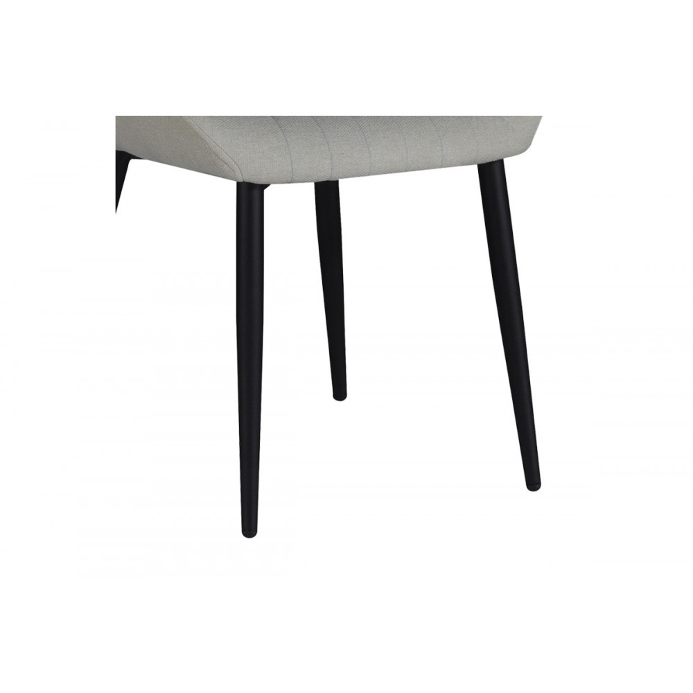 Καρέκλα "VERSA" από ύφασμα/μέταλλο σε εκρού/μαύρο χρώμα 54x63.5x84