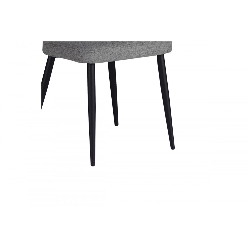 Καρέκλα "VIKA" από ύφασμα/μέταλλο σε σκούρο γκρι/μαύρο χρώμα 48x58x90