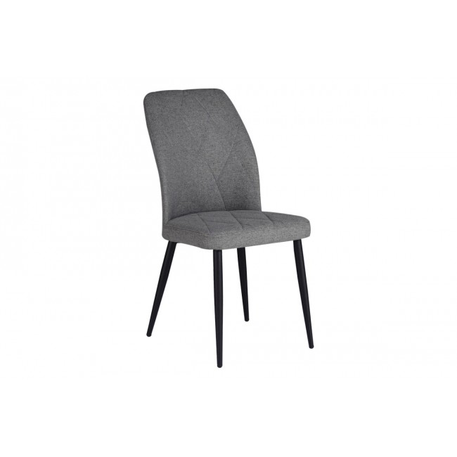 Καρέκλα "VIKA" από ύφασμα/μέταλλο σε σκούρο γκρι/μαύρο χρώμα 48x58x90