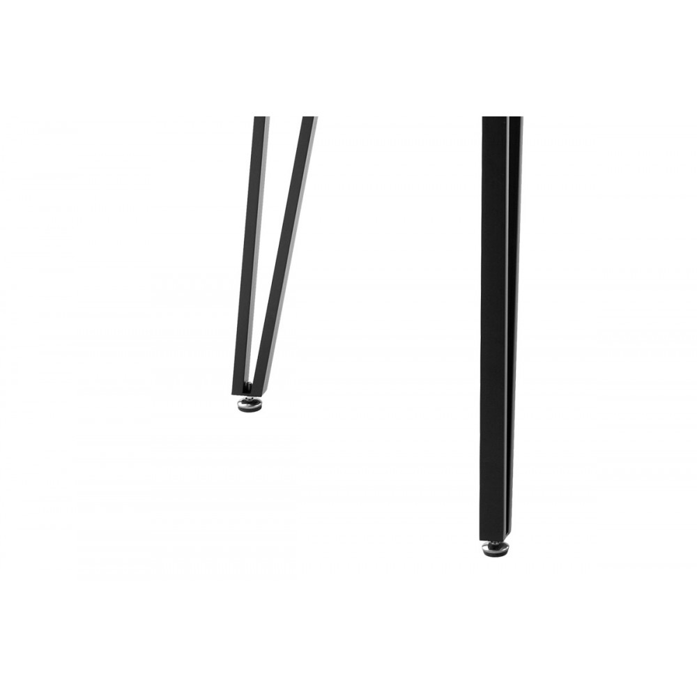 Τραπέζι "IZZAC" από mdf/μέταλλο σε σονόμα/μαύρο χρώμα 140x80x76